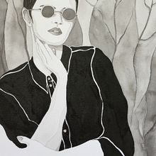 Xica de revista. Traditional illustration project by Llanos Part Jornet - 06.14.2018