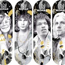 Club de los 27. Ilustraciones para tablas de monopatín. NOMAD 2017.. Traditional illustration project by Beatriz Ramo (Naranjalidad) - 06.15.2017