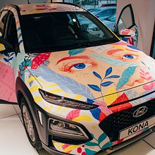 Hyundai. Presentación del nuevo coche en Madrid, noviembre de 2017. . Traditional illustration, and Painting project by Beatriz Ramo (Naranjalidad) - 11.04.2017