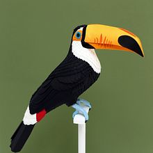 Toco toucan. Un progetto di 3D, Scultura, Illustrazione tradizionale e Papercraft di Diana Beltran Herrera - 17.06.2018