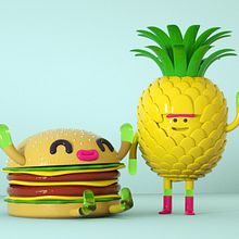 Mi Proyecto del curso: Ilustración 3D con Cinema 4D Ein Projekt aus dem Bereich 3D, 3-D-Animation, Skizzenentwurf, Design und Design von Figuren von Mauricio Colorado - 18.06.2018