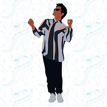Ilustración Bruno Mars. Un proyecto de Ilustración digital e Ilustración vectorial de Aitor Ruiz de Gordejuela Ruiz - 18.06.2018