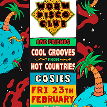 worm disco club posters 2017. Design, Poster Design, Traditional illustration, and Digital Illustration project by Marta Zubieta - 06.18.2018