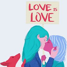 Love is love. #pride2018. Un proyecto de Diseño, Ilustración tradicional e Ilustración digital de Sara Lainez - 22.06.2018