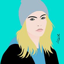 Cara Delevingne. Un proyecto de Ilustración tradicional e Ilustración digital de Aitor Ruiz de Gordejuela Ruiz - 22.06.2018