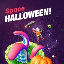 Space HALLOWEEN. Un proyecto de 3D, Animación 3D y Diseño de carteles de Adrián Dafonte Gómez - 21.10.2018