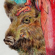 Lápices de colores. Collage, and Traditional illustration project by ananda culebras - 02.17.2016