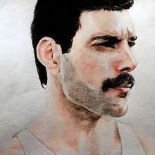 Freddie Mercury. Drawing project by Gabi Bucio - 06.26.2018