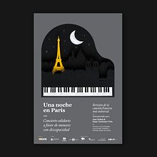 Una noche en París. Un progetto di Design di poster , Graphic design e Papercraft di Adrián Heras - 26.06.2018