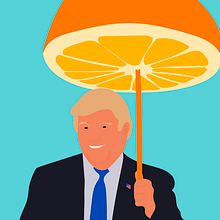 Orange Trump. Un proyecto de Dibujo, Ilustración digital e Ilustración vectorial de Aitor Ruiz de Gordejuela Ruiz - 28.06.2018