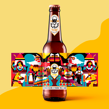 CERVEZA ILUSTRADA. Art Direction, and Traditional illustration project by Jhonny Núñez - 06.28.2018