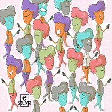 Multitud. Digital Illustration project by Eva Salmoral - 07.01.2018