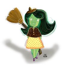 Bruja y princesa. Digital Illustration project by Eva Salmoral - 07.01.2018