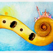 Violino di Cremona. Un proyecto de Animación 2D, Arte urbano, Bellas Artes, Concept Art, Creatividad, Ilustración tradicional e Ilustración digital de Teresa Bertral Ribas - 02.07.2018
