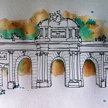 Puerta de Alcalá (Madrid). Un progetto di Disegno e Pittura ad acquerello di Carla Dev - 20.09.2013