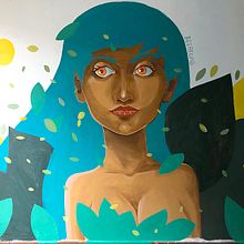 Mural en "Casa Libre". Traditional illustration, Digital Illustration, Painting, and Watercolor Painting project by Bruno García Alcántara - 07.07.2018