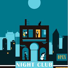 Night club. Drawing, Traditional illustration, Digital Illustration, and Vector Illustration project by Aitor Ruiz de Gordejuela Ruiz - 07.08.2018