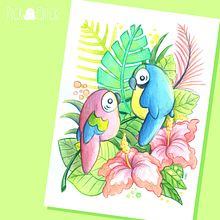 Guacamayos . % Marta Alvarez Campillo tarafından hazırlanan Çizim, Geleneksel illüstras, Ve on projesi - 07.09.2018