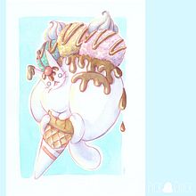 Fat Cat Cream. Projekt z dziedziny  R, sunek, Trad, c i jna ilustracja użytkownika Marta Alvarez Campillo - 09.07.2018