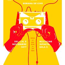Semana de Cine Colombiano de Caliwood a La Habana. Un progetto di Calligrafia, Design di poster , Graphic design e Illustrazione tradizionale di Tinti Nodarse - 09.10.2017