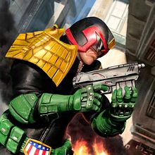 Judge Dredd - Cover. Un projet de B, e dessinée, Dessin et Illustration traditionnelle de Rafa Flores Art - 10.07.2018