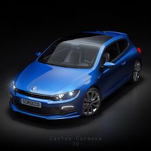 Volkswagen Scirocco R-Line.. 3D, Automotive Design, Industrial Design, and 3D Modeling project by Carlos Carmena García-Bermejo - 12.06.2016