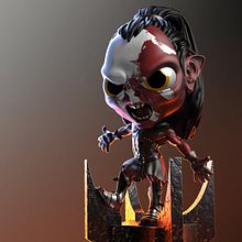 Uruk-Hai Lurtz - Chibi. El Señor de los Anillos.. 3D, Character Design, and 3D Modeling project by Carlos Carmena García-Bermejo - 01.12.2018