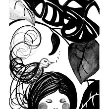 Forest - editado en Photoshop . Desenho a lápis, Desenho artístico e Ilustração tradicional projeto de Melisa Florentin - 21.08.2018