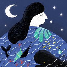 La noche. Traditional illustration, and Digital Illustration project by Laura Fernández Arquisola - 07.12.2018