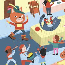 Festa Petita. Traditional illustration, and Digital Illustration project by Laura Fernández Arquisola - 07.12.2018