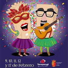 Cartel de Carnaval Torreperogil 2018. Character Design, and Vector Illustration project by Juan Francisco Lara Checa - 07.12.2018