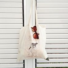 Tote bag Love Dog. Creativit project by Cristina Grau - 07.12.2018