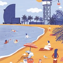Greetings from Barcelona!. Traditional illustration, and Digital Illustration project by Laura Fernández Arquisola - 07.12.2018