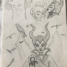 Maléfica desde una perspectiva infantil.. Traditional illustration project by Sibi Rodríguez - 07.15.2018