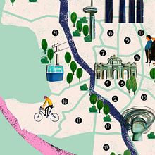 Mapa de Madrid. Editorial Design, Traditional illustration, and Digital Illustration project by Laura Bustos - 07.18.2018