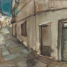 Santiago de Compostela - Escenarios. Un proyecto de Ilustración tradicional de Xulia Nieto Pereira - 15.02.2018