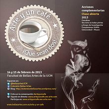 Cartel Arte y un café (que sean 2). Poster Design, and Graphic Design project by Jesús Ángel Ciarreta Palacios - 02.14.2013