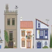 Arquitectura de España. Projekt z dziedziny  Architektura, Trad, c, jna ilustracja, Ilustracja c i frowa użytkownika Mario Miravalles - 25.07.2018