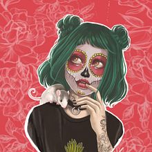 Nuevo proyectoCatrina. Digital Illustration project by Rebeca Castillo - 07.28.2018
