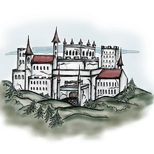 Castillo. Drawing, Design, Traditional illustration, and Vector Illustration project by Noe Tihista - 08.02.2018