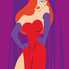 Jessica Rabbit. Un proyecto de Ilustración tradicional e Ilustración vectorial de Carlos Mur Sabio - 02.08.2018