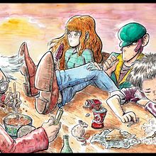 Diseño de personajes en acuarela. Un proyecto de Cómic, Dibujo, Diseño de personajes y Pintura a la acuarela de Albert Martínez Garrido - 03.08.2018