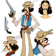 Diseño de personajes "WESTERN". Un proyecto de Animación, Cómic, Dibujo, Diseño de personajes e Ilustración digital de Albert Martínez Garrido - 07.03.2018