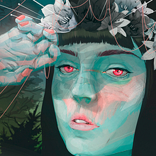 ~The Skeleton Princess and the Forest of the White Roches~. Traditional illustration project by Daniel Caballero - 08.03.2018