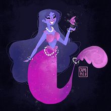 Mermay. Traditional illustration, and Digital Illustration project by CaMi Pineda Correa - 08.03.2018