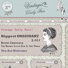 Vintage Daily Fair - Web Design. Un progetto di Direzione artistica, Graphic design e Web design di Maya del Barrio - 01.08.2012