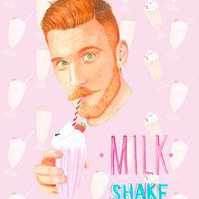 Beard and food. Un progetto di Belle arti, Calligrafia, Creatività, Disegno, Disegno artistico, Disegno di ritratti, Disegno realistico, Design di poster , Pattern design, Illustrazione tradizionale, Lettering e Pittura ad acquerello di Miguel Chamorro Molina - 15.06.2016
