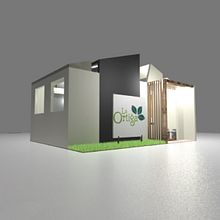 Stand comercial y expositivo. Interior Architecture, Interior Design, Marketing, and 3D Modeling project by Silvia Badorrey Castan - 08.06.2017
