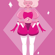 Pink Diamond - Illustration. Un progetto di Illustrazione vettoriale di Marisol Alvino Chung - 10.05.2018