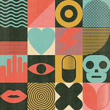  "Modular" ilustración que recoje algunos iconos que rondan mi cabeza. Cuando simplificas y despojas una imágen de todo lo innecesário sólo queda lo esencial.  ©Hugo Giner 2018.. Un progetto di Belle arti, Disegno, Design, Illustrazione tradizionale, Illustrazione digitale e Illustrazione vettoriale di Hugo Giner - 08.08.2018